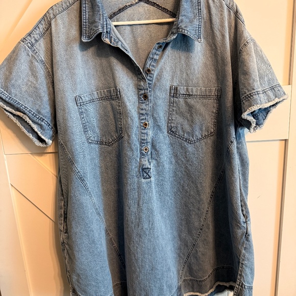 easel Dresses & Skirts - Denim Blue Mini Dress